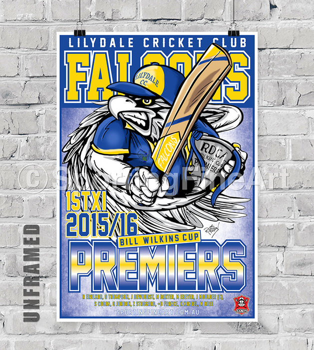 Lilydale Cricket Club 2015/16 Premiership Poster