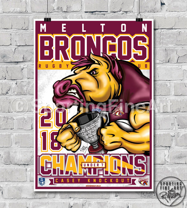 Melton Broncos RLC 2018 Premiership Poster