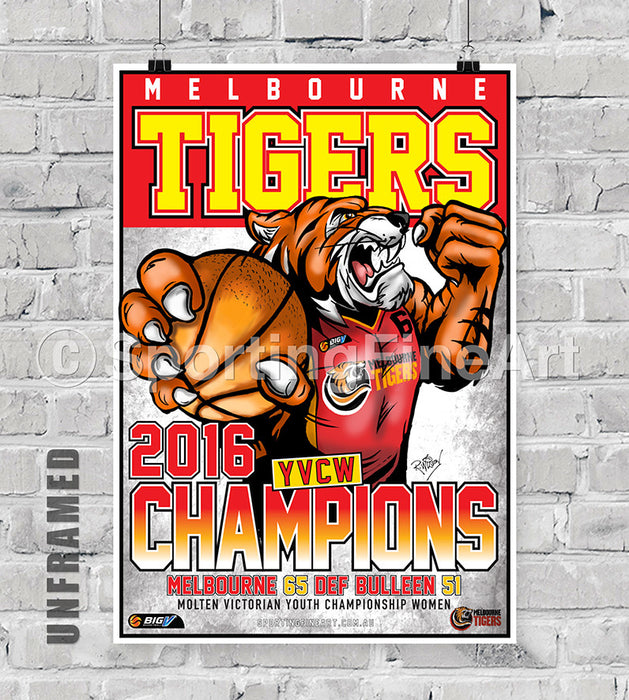 Melbourne Tigers YVCW 2016 Championship Poster