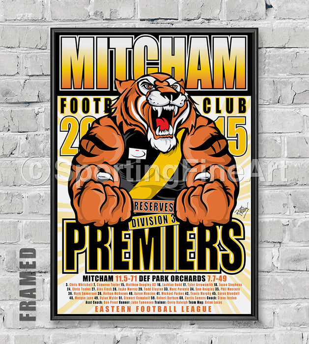 Mitcham FC 2015 Reserves Premiership Poster