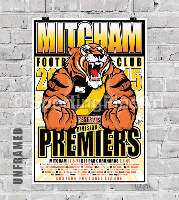 Mitcham FC 2015 Reserves Premiership Poster