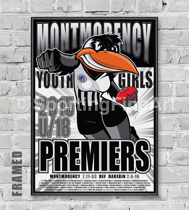 Montmorency Youth Girls 2015 Premiership Poster