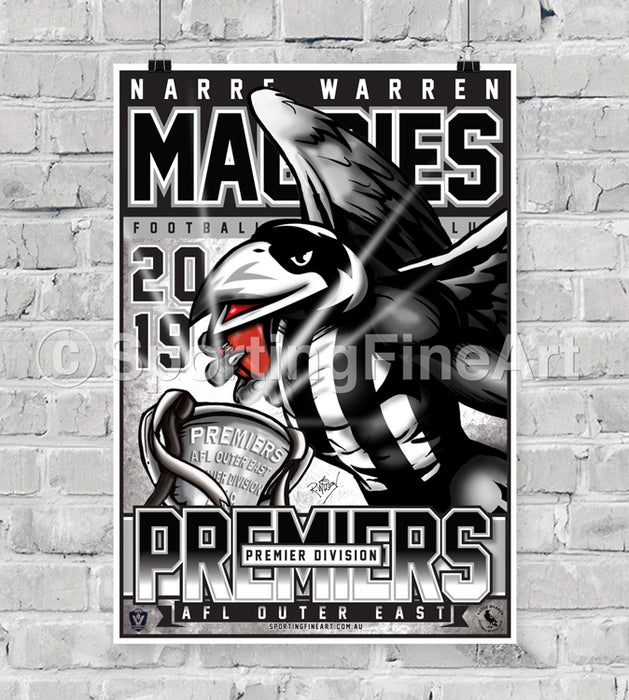Narre Warren Football Club 2019 Premiership Poster