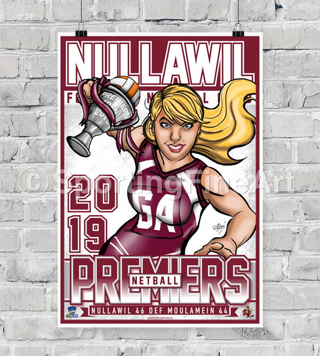 Nullawil Netball Club 2019 Premiership Poster