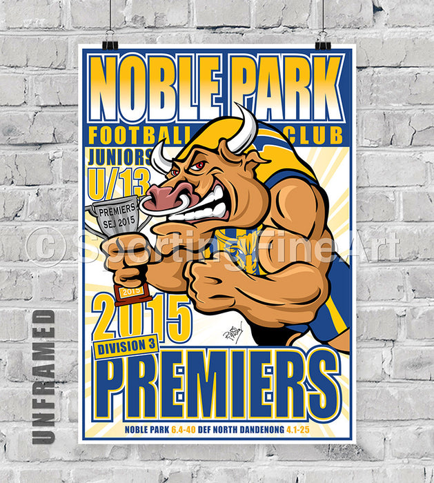 Noble Park JFC 2015 U13 Premiership Poster