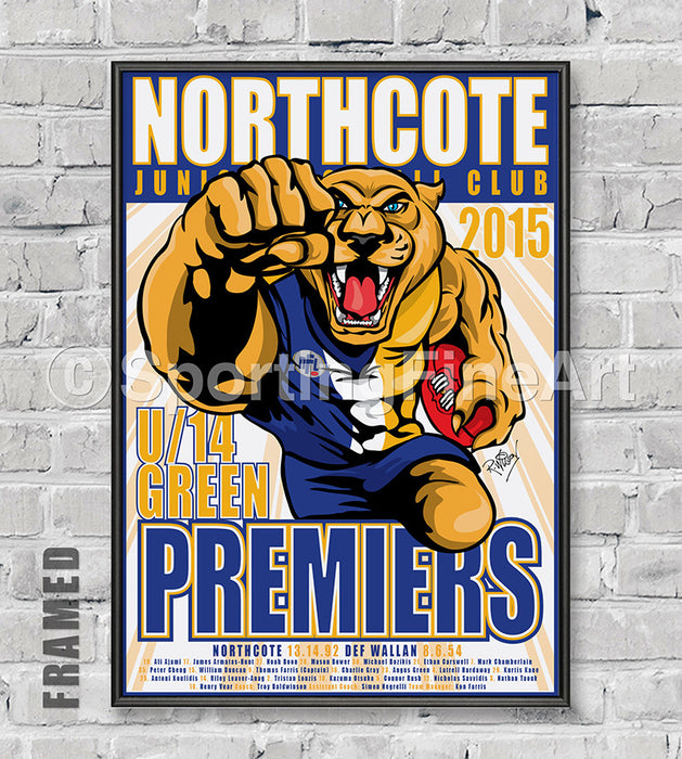 Northcote JFC U14 2015 Premiership Poster
