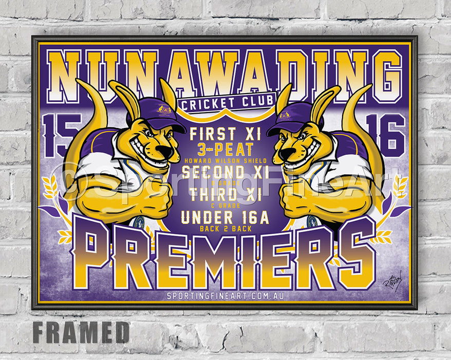 Nunawading Cricket Club 2015/16 Premiership Poster