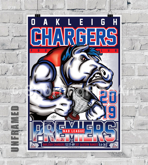 Oakleigh Chargers 2019 Premiership Poster