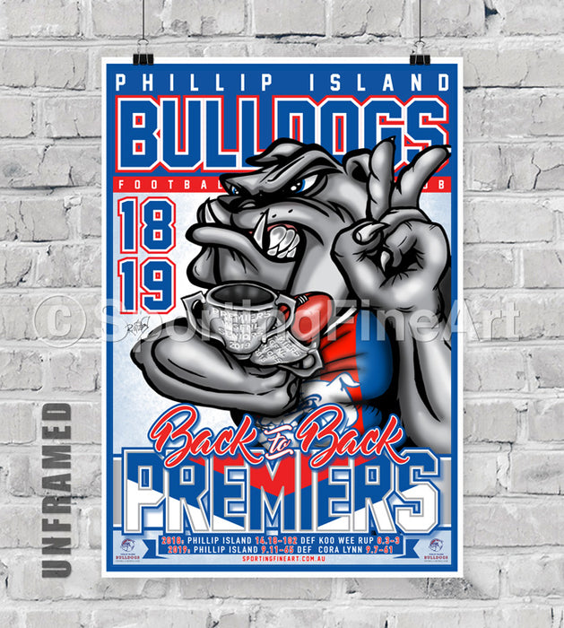 Phillip Island Football Club 18/19 Premiership Poster