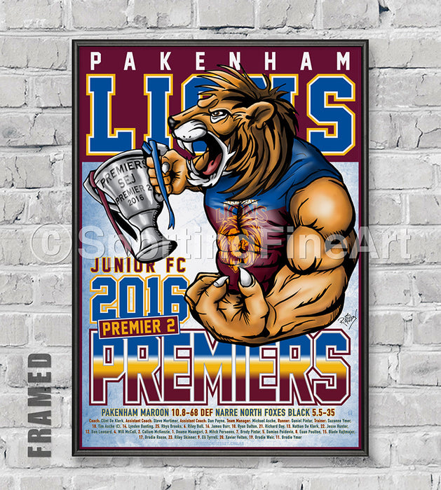 Pakenham JFC 2016 Premiership Poster