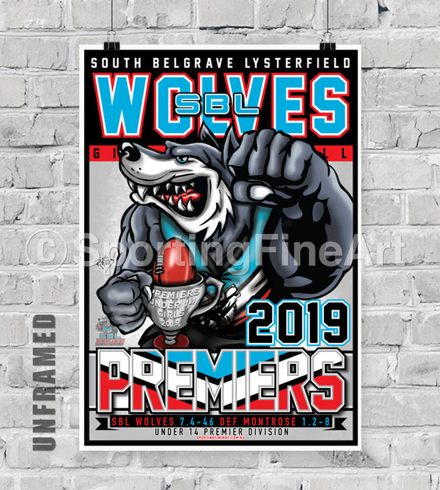 SBL Wolves 2019 Premiership Poster