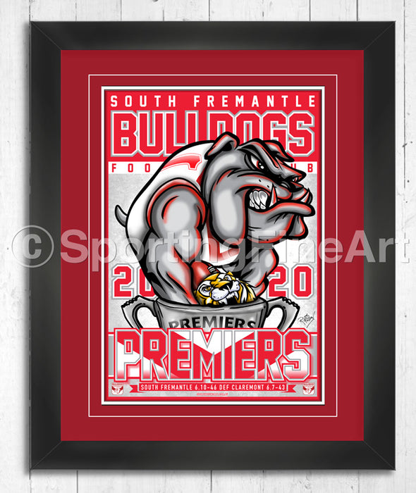 South Fremantle Bulldogs FC 2020 Premiership Poster