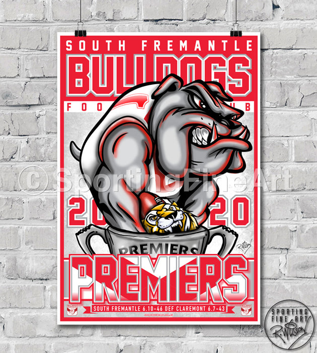 South Fremantle Bulldogs FC 2020 Premiership Poster