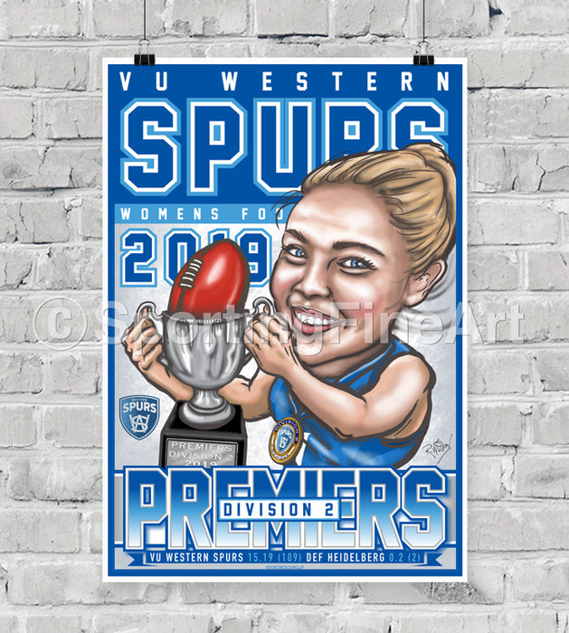 VU Western Spurs Women's FC 2019 Div 2 Premiership Poster