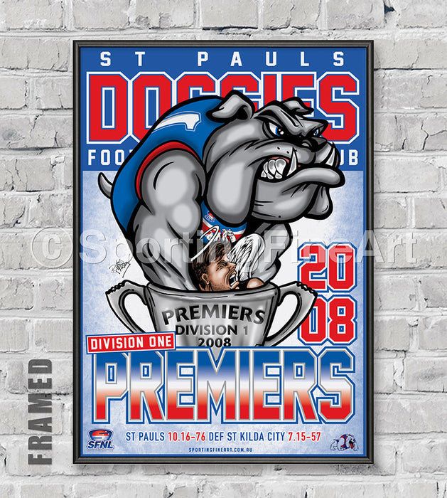 St Pauls Football Club 2008 Premiership Poster