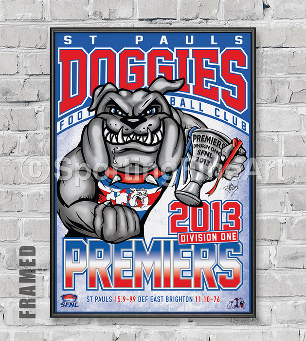 St Pauls Football Club 2013 Premiership Poster
