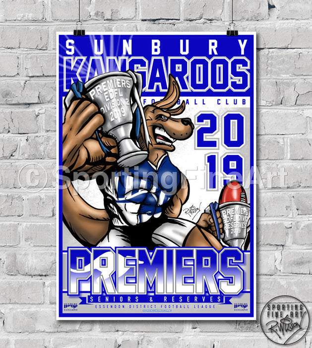 Sunbury Kangaroos FC 2019 Premiership Poster