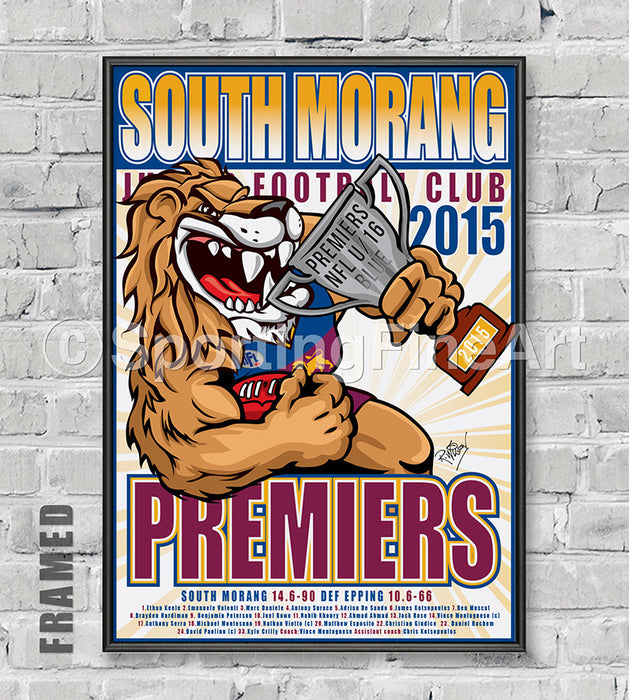 South Morang JFC Under 16 2015 Premiership Poster