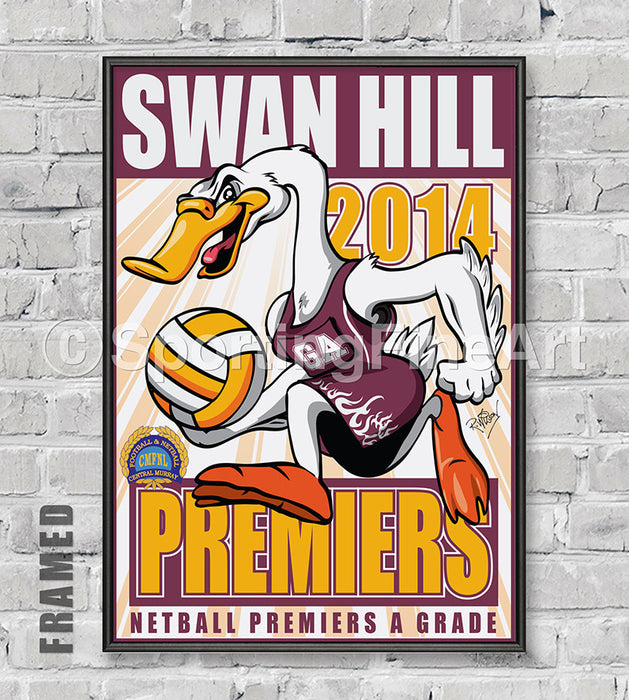 Swan Hill Netball Club 2014 Premiership Poster