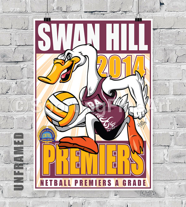 Swan Hill Netball Club 2014 Premiership Poster