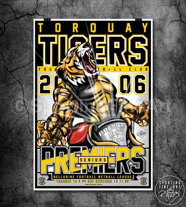 Torquay Tigers FNC 2006 Premiership Poster