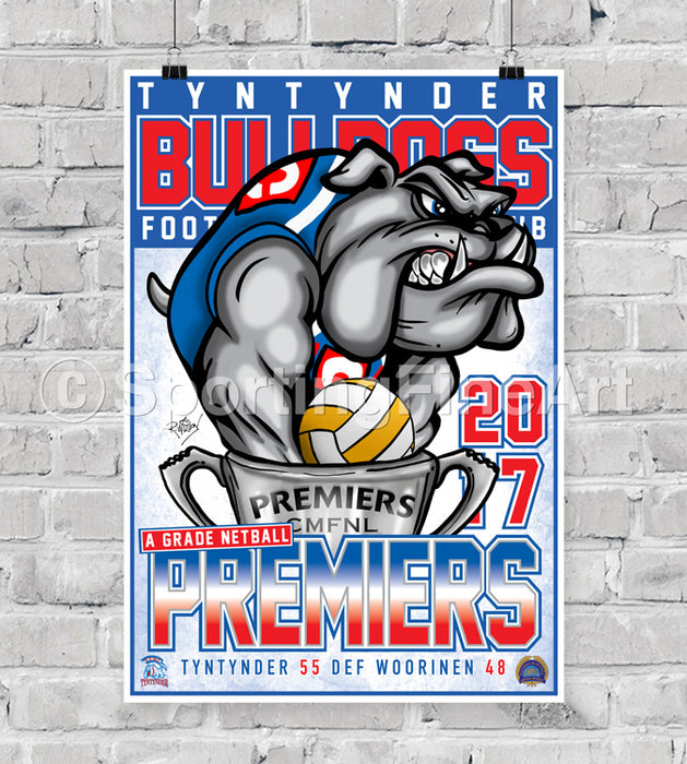 Tyntynder Football Netball Club 2017 Premiership Poster