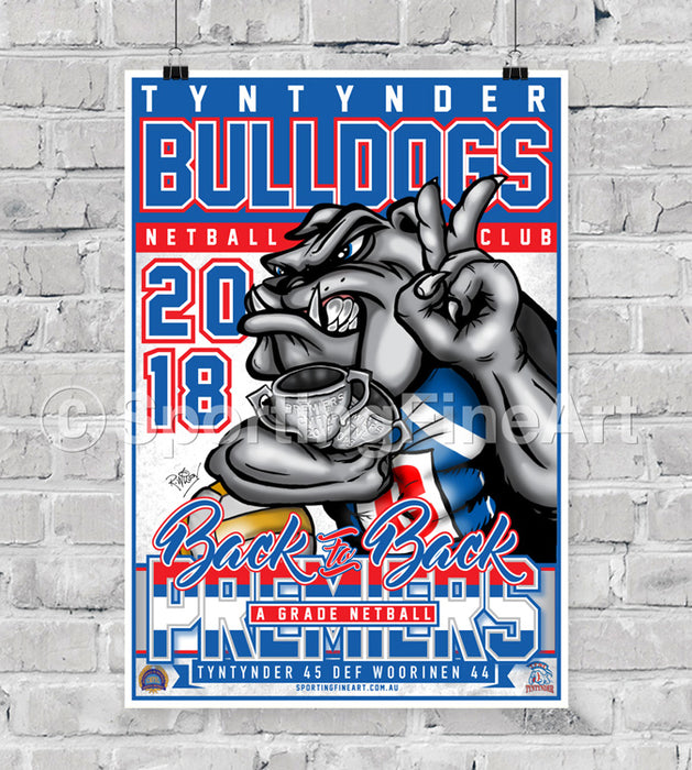 Tyntynder Football Netball Club 2018 Premiership Poster