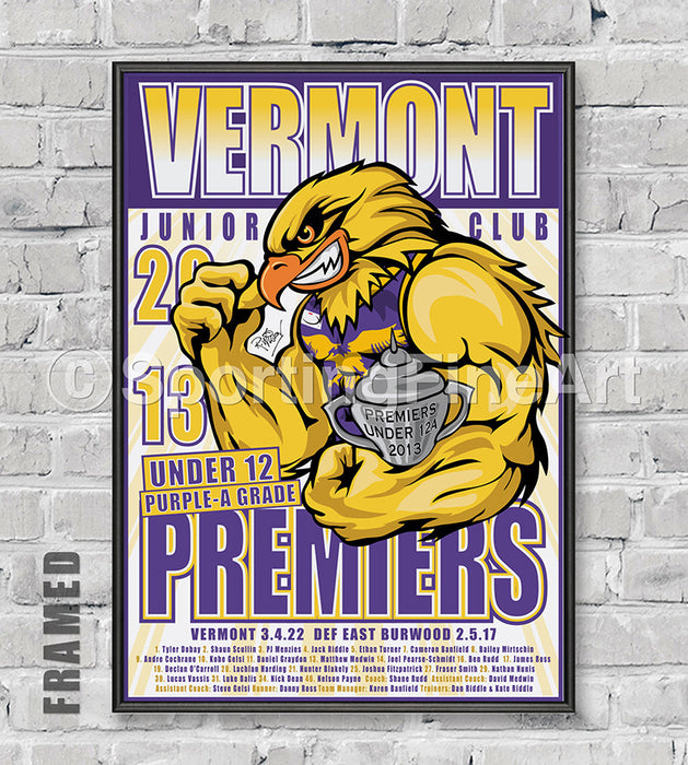 Vermont JFC 2013 U12A Premiership Poster