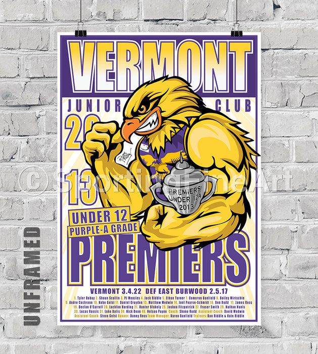 Vermont JFC 2013 U12A Premiership Poster