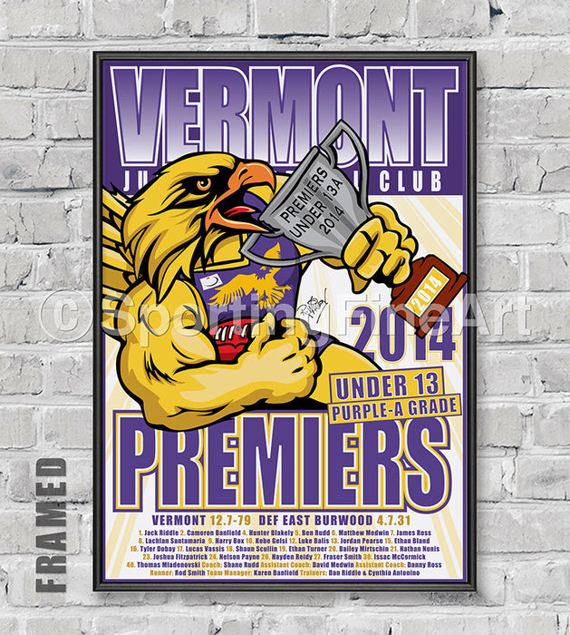 Vermont JFC 2014 U13A Premiership Poster