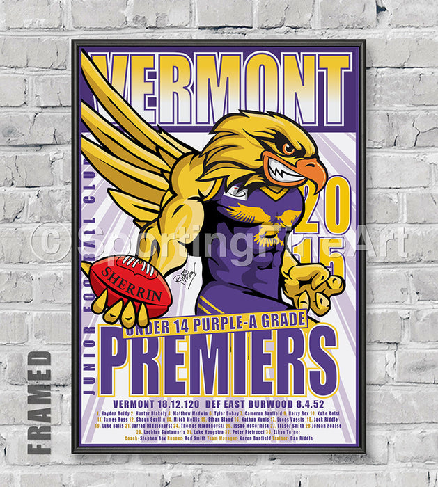 Vermont JFC 2015 U14A Premiership Poster