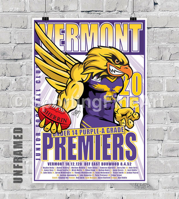 Vermont JFC 2015 U14A Premiership Poster