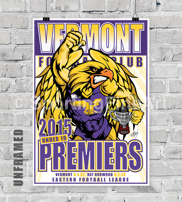 Vermont Football Club U19 2015 Premiership Poster