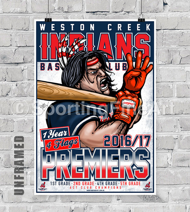 Weston Creek Baseball Club 2016/17 Premiership Poster