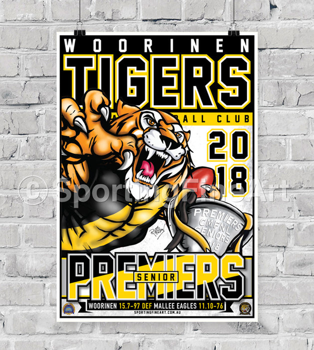 Woorinen Football Netball Club 2018 Premiership Poster