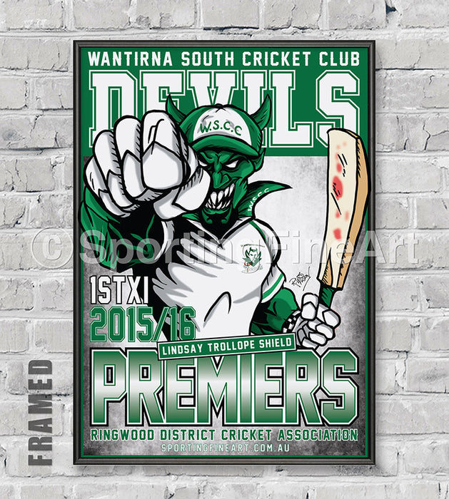 Wantirna South Cricket Club 2015/16 Premiership Poster