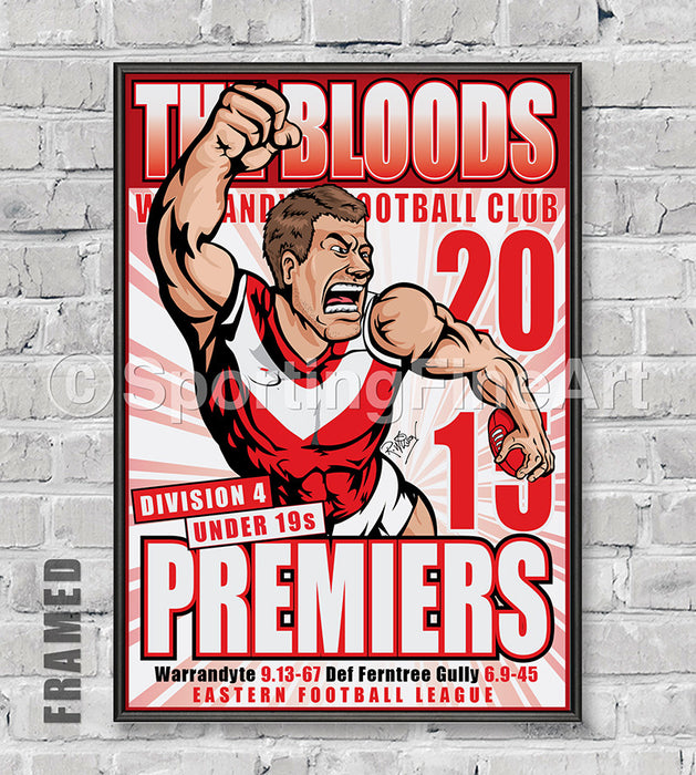 Warrandyte Football Club U19 2015 Premiership Poster