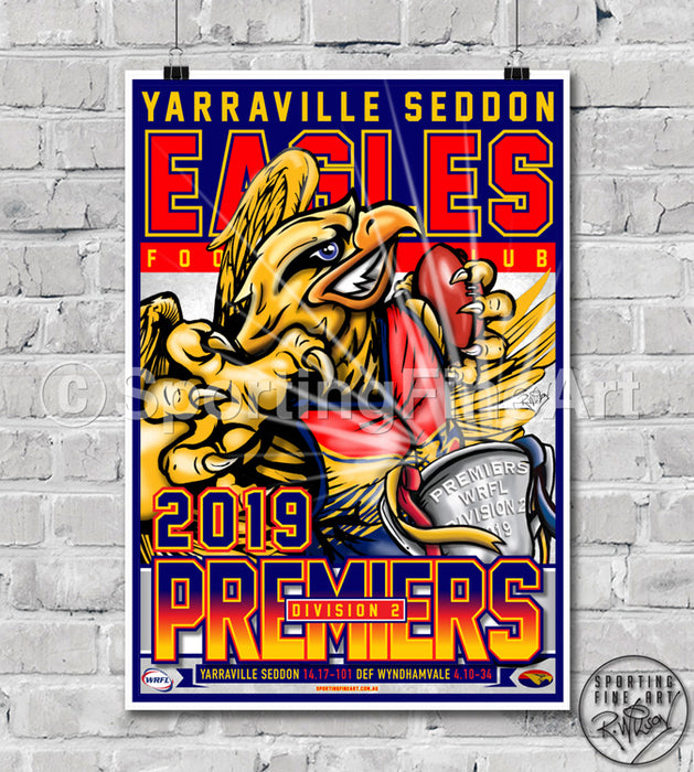 Yarraville Seddon Eagles FC 2019 Premiership Poster